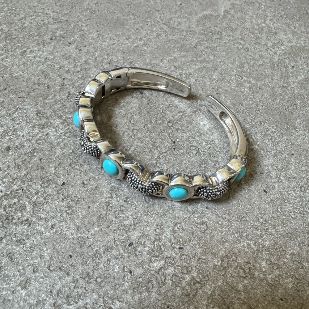 Michael Dawkins turquoise silver cuff